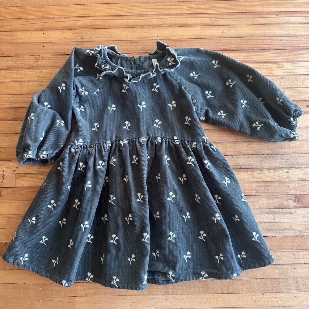 Rylee + Cru Dress with White Floral Pattern